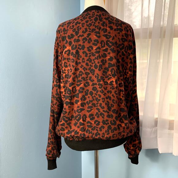 BeachLunchLounge Rumba Red Leopard Print Bomber Jacket - Picture 5 of 10